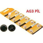 AG3 Düğme Pil Alkalinli LR 41 10'lu Set