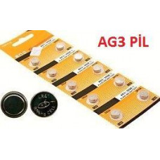 AG3 Düğme Pil Alkalinli LR 41 10'lu Set