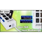 Led Işıklı 7 Port Usb 2.0 Hub Priz  Çoklayıcı