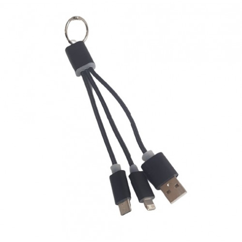 Anahtarlıklı İkili Hasır Usb Kablo 